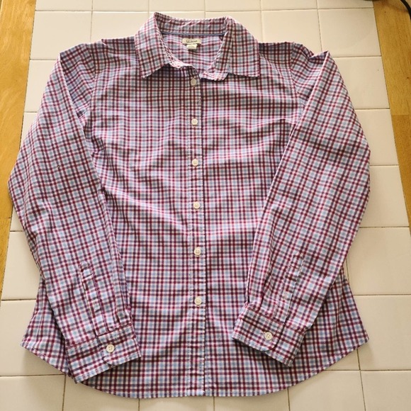 LL Bean multi-colored plaid flannel shirt - Picture 2 of 11